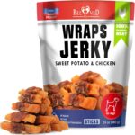 Sweet Potato Jerky Chicken Wraps - Dog Treats Human Grade - Grain Free Organic Meat - All Natural High Protein Dried Strips - Best Chews for Small & Large Dogs - Bulk Soft Pack Made for USA 24 Oz