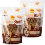 Ultra Chewy Double Stuff Peanut Butter - Crunchy Dog Treats with Creamy Filling - Made in USA - Irresistible Flavor - Ideal for Medium/Large Dogs - 2 Packs