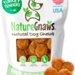 Nature Gnaws USA Turkey Tenders (1Lb) - Delicious Grain-Free Dog Treats for Small, Medium & Large Breeds - Natural Jerky Chews for Dogs.