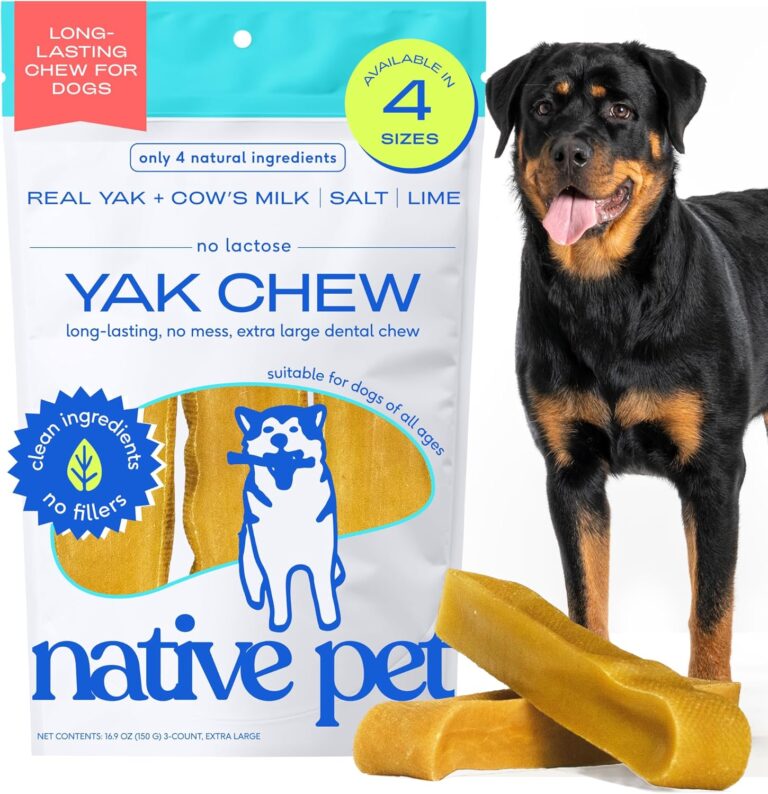 Native Pet Yak Cheese Himalayan Dog Chews XLarge - Long Lasting Dental Sticks for Extra Large Breeds  100% All Natural Himalayan Yak Chews  Cheese Bone for Aggressive Chewers - 3 Per Pack