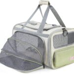 Pawaii Cat Carrier with ID Tag, TSA Airline Approved Soft Sided Collapsible Pet Travel Carrier, Portable Comfortable Convenient Foldable Cat Travel Bag