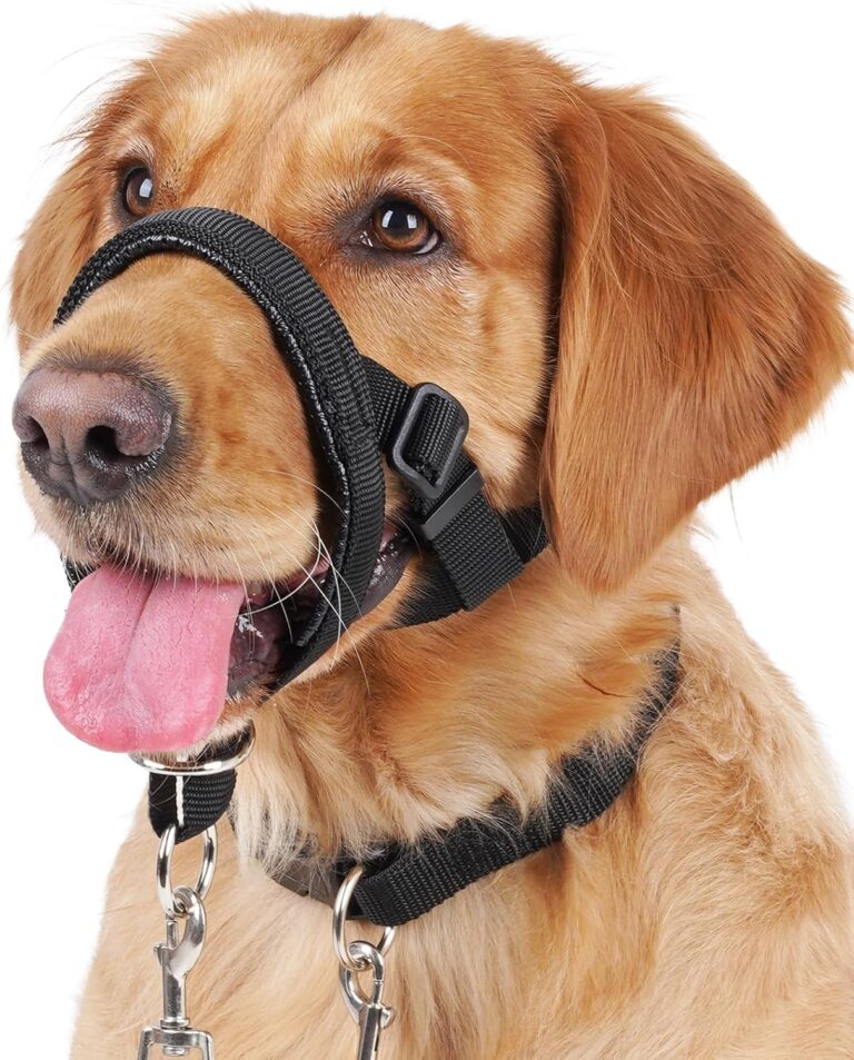 BARKLESS Dog Training Head Collar for Pulling, No Pull Head Halter with Adjustable Safety Strap, Anti-Pull Soft Padded Muzzle Leash for Walking Training Leash Reactive Large Dogs
