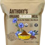 Anthony's Organic Flaxseed Meal, 2.5 lb, Gluten Free, Ground Ultra Fine Powder, Cold Milled, Keto Friendly