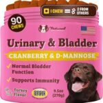 Natural Dog Company Urinary & Bladder Supplement for Dogs  Cranberry & D-Mannose Soft Chews with Marshmallow Root & Astragalus  Supports Urinary Tract Health, Bladder Function & Normal Urine Flow