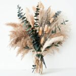 Green Pampas Grass Boho Bouquet  Exquisite Lavender and Eucalyptus Dried Flower Arrangements for Western Boho Decor  Rustic Flowers for Your Bohemian Home, Bedroom, and Wedding Table Dcor