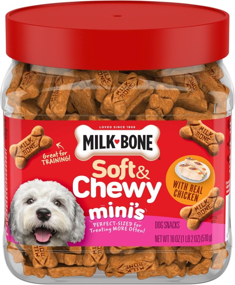 Milk-Bone Soft & Chewy Minis Dog Treats, Chicken, 18 Ounce Made with Real Chicken Breast