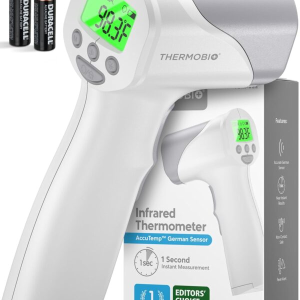 Medical Grade FSA-HSA Eligible Heavy Duty Touchless Infrared Forehead Thermometer, for Adults & Baby Digital Thermometer Gun, 1s Instant Results