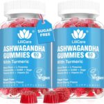 Ashwagandha Gummies 2000mg for Women Men - Sugar Free, Vegan - Organic Ashwagandha Root Extract Supplements Gummy & Vitamin D3, B12 and Turmeric, Promote Relaxation, Mixed Berry Flavor, 120 Count