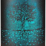 Essential Oil Diffuser- Aromatherapy Diffuser with7 Colors Light and Auto-Off for Women Metal Cool Mist Humidifier for Home and Office for Mom Women(Tree)
