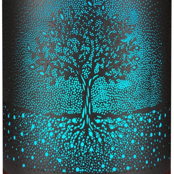 Essential Oil Diffuser- Aromatherapy Diffuser with7 Colors Light and Auto-Off for Women Metal Cool Mist Humidifier for Home and Office for Mom Women(Tree)