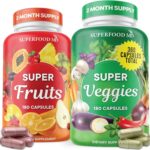 Superfood Fruit and Veggie Supplement - 360 Whole Super Fruit and Vegetable Supplements & Vitamin with Beta-Carotene, Soy Free- 180 Count (Pack of 2)
