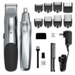 Wahl Groomsman Rechargeable Beard Trimmer kit for Mustaches, Nose Hair, and Light Detailing and Grooming with Bonus Wet/Dry Battery Nose Trimmer  Model 5622v