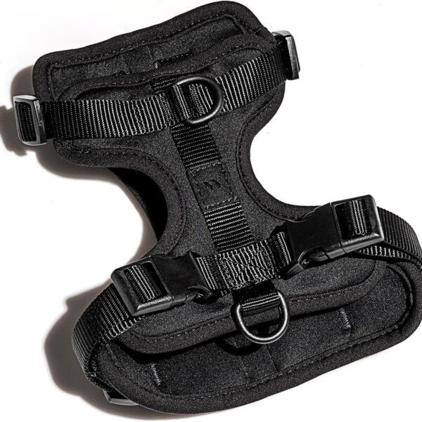 Wild One Dog Harness, The Original No-Pull, Pet Harness with 3 Leash Clips, Adjustable Soft Padded Vest, Comfortable, Stretchy, Size L, Black
