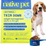 GutWell Trim Down - Weight Management Dog Food Topper - Dog Weight Loss Supplement Promotes Feeling of Fullness, Healthy Metabolism & Lean Muscle with Triple-biotic Blend & L-Carnitine - 60 Scoops