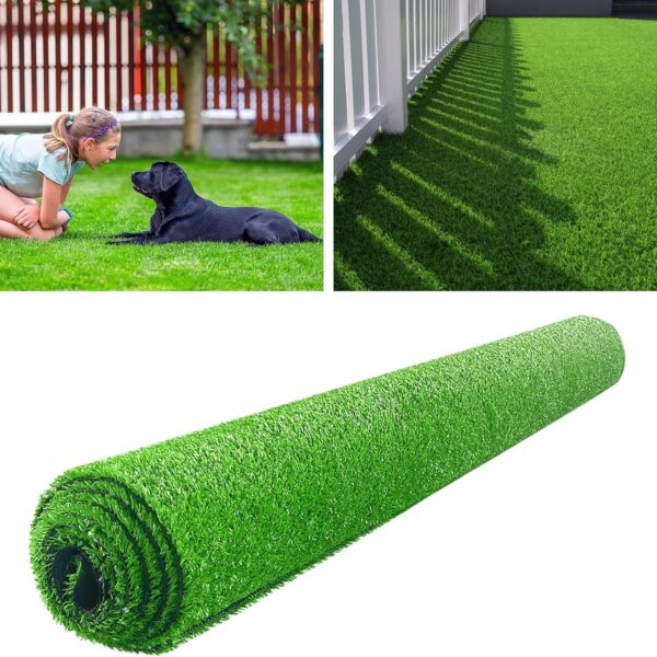 LVBAO Synthetic Artificial Grass Turf with Drainage Holes Professional Pee Pad 4FTX13FT (52 Square FT) Fake Grass Rug Carpet for Dogs Potty Training Garden Landscape Pets Patio Playground