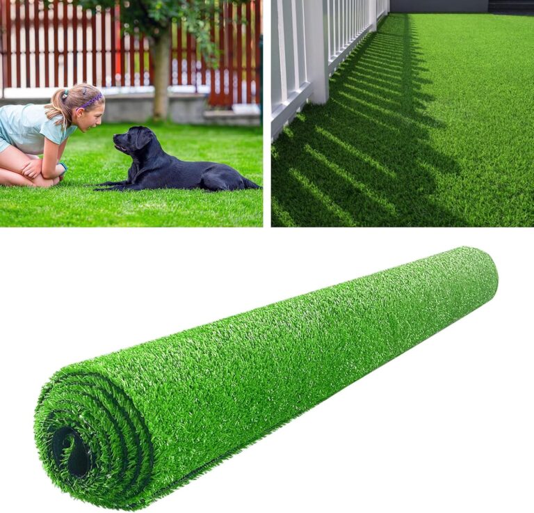LVBAO Synthetic Artificial Grass Turf with Drainage Holes Professional Pee Pad 4FTX13FT (52 Square FT) Fake Grass Rug Carpet for Dogs Potty Training Garden Landscape Pets Patio Playground