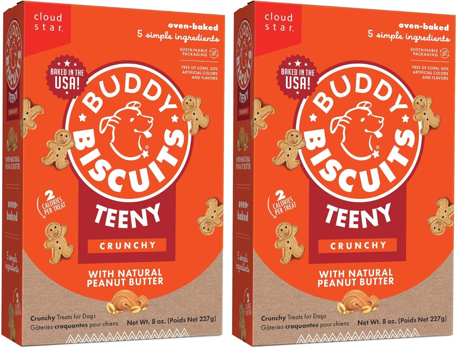 Buddy Biscuits 8 oz Box of Teeny Crunchy Dog Treats Made with Natural Peanut Butter (Pack of 2) Buddy Biscuits 8 oz Box of Teeny Crunchy Dog Treats Made with Natural Peanut Butter (Pack of 2)