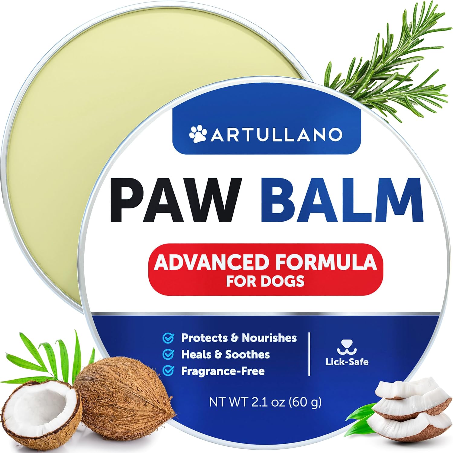Dog Paw Balm - Lick Safe Snout Soother - Moisturizies, Soothes & Nourishes Irritated Paw Pads and Dry Nose - Protects from Cracks & Wounds - Dog Feet Balm with Waxes, Oils, Butter, Extracts - 2.1 Oz Dog Paw Balm - Lick Safe Snout Soother - Moisturizies, Soothes & Nourishes Irritated Paw Pads and Dry Nose - Protects from Cracks & Wounds - Dog Feet Balm with Waxes, Oils, Butter, Extracts - 2.1 Oz