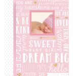 Lil Peach Dream Big Baby Memory Book  Guided Fill-In Journal & Photo Album for Babys First 5 Years (Pink)  46 Acid-Free Pages, Baby Girl Gift for New & Expecting Parents