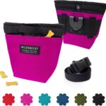 Wildebeest Dog Treat Pouch, Dog Treat Bag, Dog Training Treat Pouch, Dog Travel Bag, Pet Treat Pouch, Magnetic Closure, 2 Water-Resistant Compartments, Detachable Waist Strap & Belt Clip