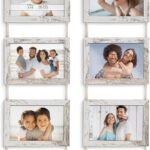 Icona Bay - 4x6 Wall Hanging Picture Frames Collage with 8 Openings - Distressed White, 2 Pack - Casual Style Engineered Wood Frames - Wall Mount Only - Bliss Collection