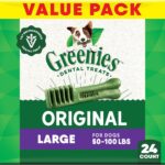 Greenies Veterinarian-Recommended Natural Dental Dog Treats, Large Size, Original Flavor, 36 oz. Pack, 24 Count