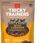 Cloud Star Tricky Trainers Soft & Chewy Dog Training Treats 14 oz. Bag, Cheddar Flavor, Low Calorie Behavior Aid with 360 treats
