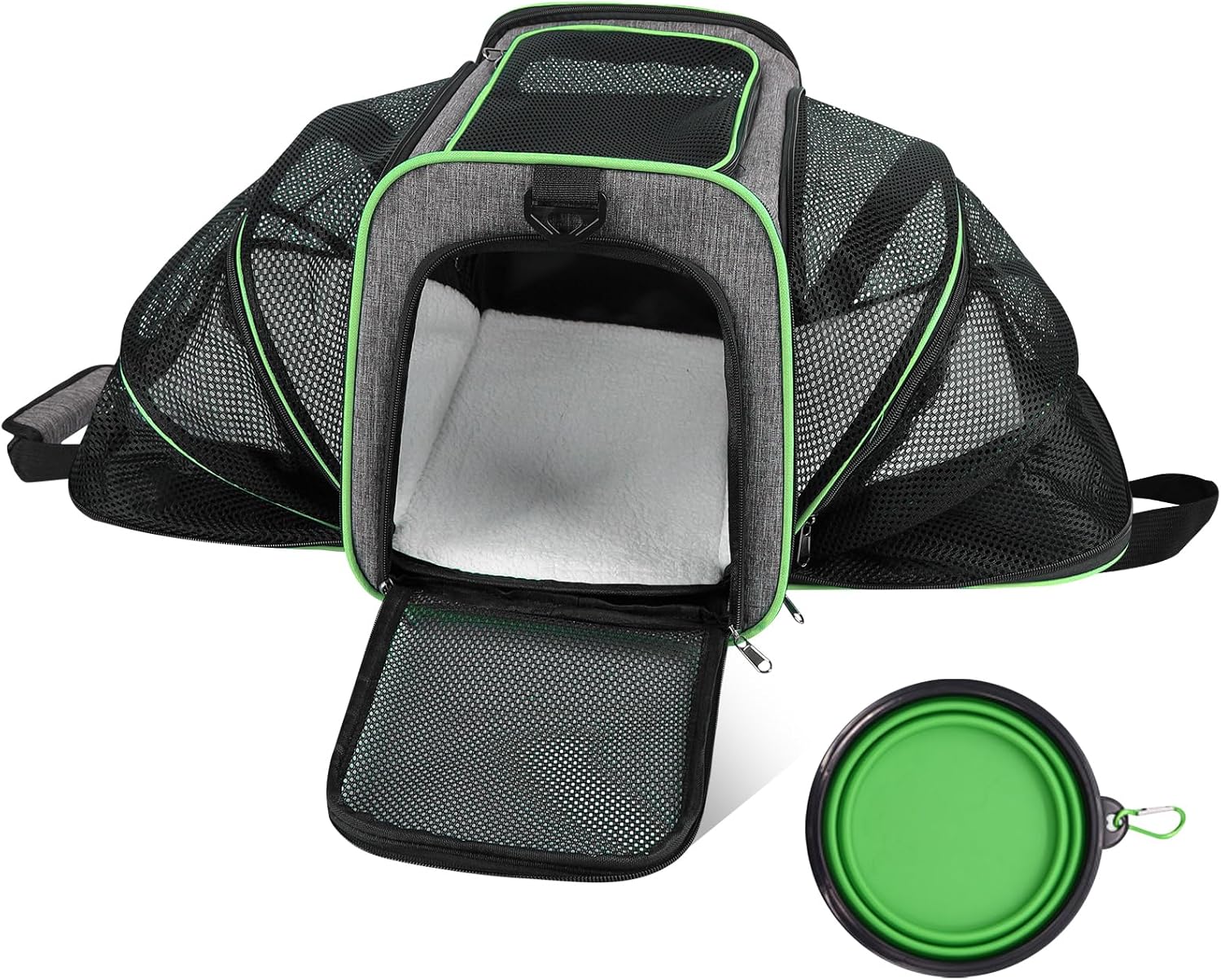 Cat Carrier TSA Airline Approved - Expandable Soft Cat Dog Pet Carrier, Collapsible Pet Travel Bag Carrier with Foldable Pet Bowl for Large Cats Small Dogs for Camping Vet Visiting 17 * 11 * 11 Cat Carrier TSA Airline Approved - Expandable Soft Cat Dog Pet Carrier, Collapsible Pet Travel Bag Carrier with Foldable Pet Bowl for Large Cats Small Dogs for Camping Vet Visiting 17 * 11 * 11