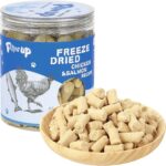 PAWUP Freeze Dried Raw Dog Treats, Chicken & Salmon Recipe Dog Food Topper, High Protein, Rawhide Free, Gluten&Grain Free for Dogs, Cats, 5.3oz