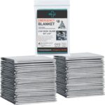 General Medi Emergency Blanket (12-Pack),Emergency Silver Foil Blanket Perfect for Outdoors, Hiking, Survival, Marathons or First Aid