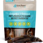 Raw Paws Camel Skin Chews for Dogs (15-Count) - Rawhide Free Dog Chew Long Lasting - Support Dog Anxiety Relief - Bully Stick Alternative