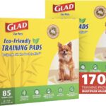 Glad for Pets Earth Friendly Training Pads, 170 Puppy Pads Total, Eco Friendly Puppy Pads for All Dogs, Super Absorbent Puppy Training Pads Deodorizing Dog Training Pads (Pack of 2, 170 Count Total)