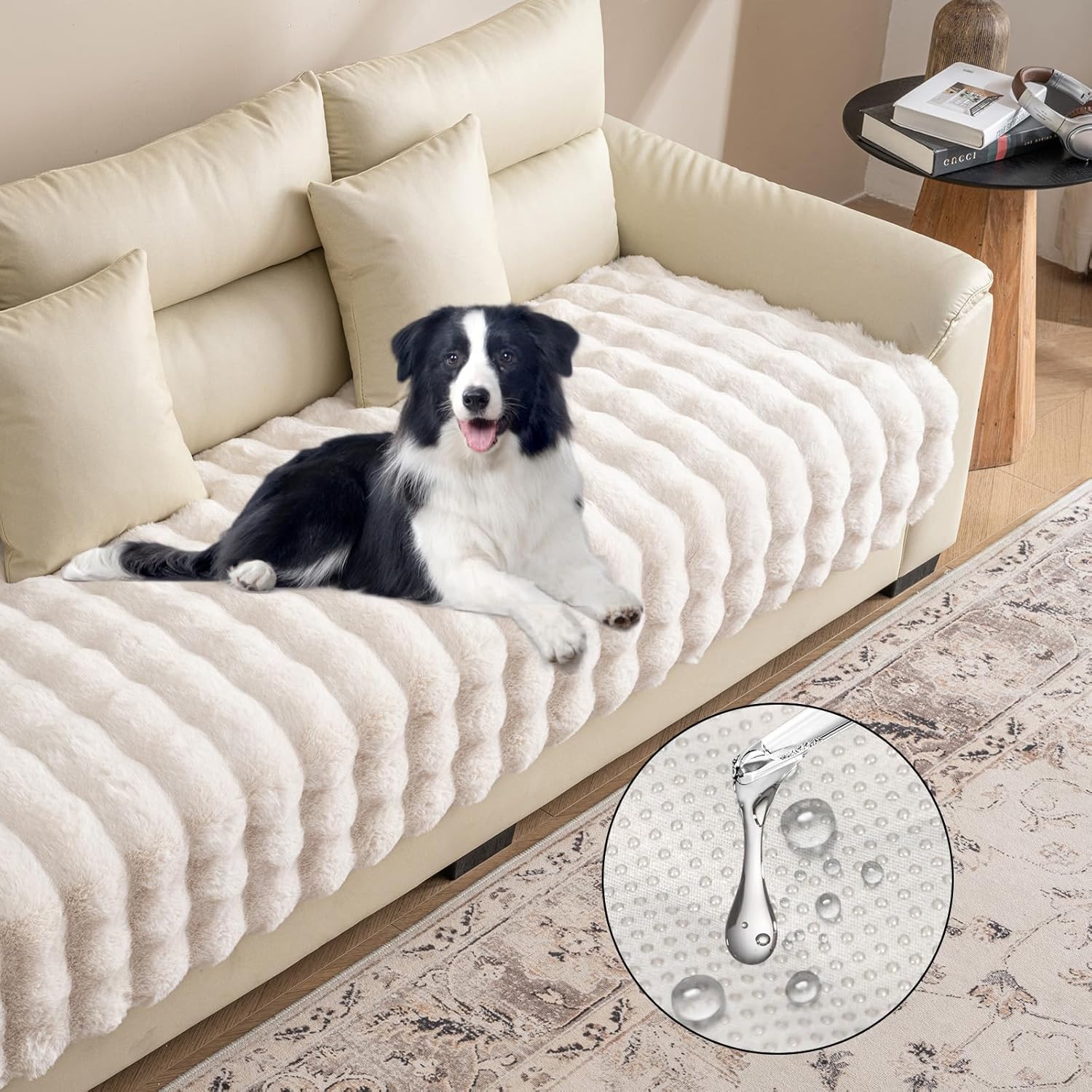 Dogs/Cats Bed Mats, Dog Pad Washable Removable Couch Cover with Anti-Slip Back, Plush Long Fur Mat, Perfect for Small, Medium and Large Dogs.(White-Bubble, 30"x70") Dogs/Cats Bed Mats, Dog Pad Washable Removable Couch Cover with Anti-Slip Back, Plush Long Fur Mat, Perfect for Small, Medium and Large Dogs.(White-Bubble, 30"x70")