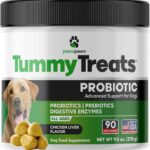 Probiotics for Dogs  Digestive Health Chews with Prebiotics & Enzymes | Dog Probiotic Supplement for Gut, Diarrhea Relief, Gas & Allergy Support  Chicken Flavor Soft Chews