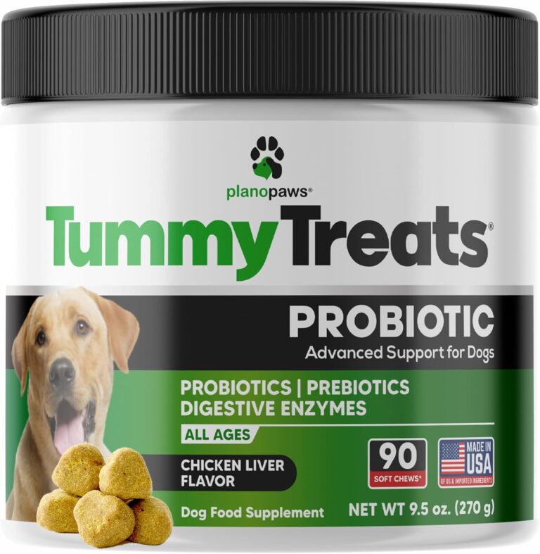 Probiotics for Dogs  Digestive Health Chews with Prebiotics & Enzymes | Dog Probiotic Supplement for Gut, Diarrhea Relief, Gas & Allergy Support  Chicken Flavor Soft Chews