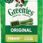 Greenies Veterinarian-Recommended Natural Dental Dog Treats Teenie Size, Original Flavor, 3 oz. Pack, 11 Count