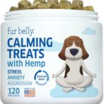 Hemp Calming Chews for Dogs - Natural Anxiety Relief Treats - Separation, Stress, Barking, Thunderstorms - 120 Dog Anxiety Chews