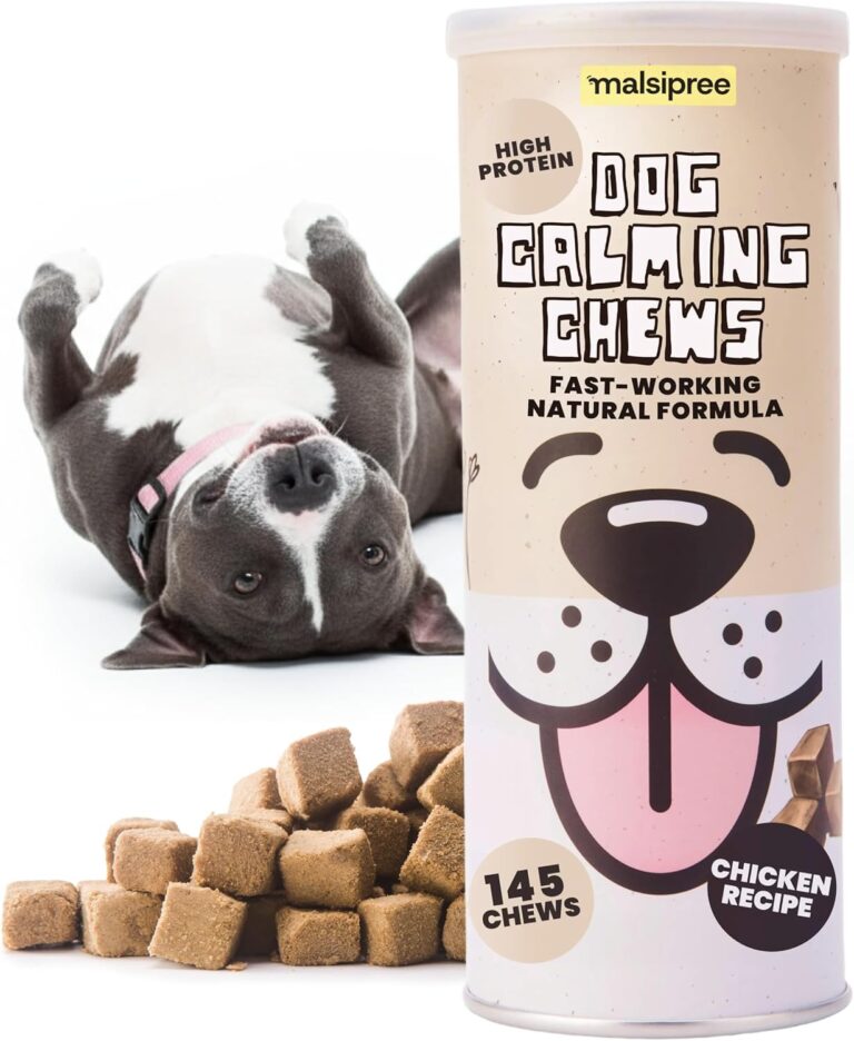 MalsiPree Calming Chews for Dogs - 145 Count Chicken - Anxiety & Stress Relief for Fireworks, Storms, Barking & Separation - with Melatonin - No Sedative Effect