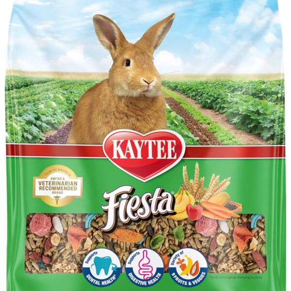 Kaytee Fiesta Rabbit Food, Nutritious and Fun Blend, Supports Dental Health and Digestion, 6.5 pounds