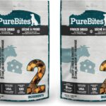 PureBites Freeze Dried Beef & Cheese Dog Treats, 120g | 4.2oz, Mid Size 2 Pack