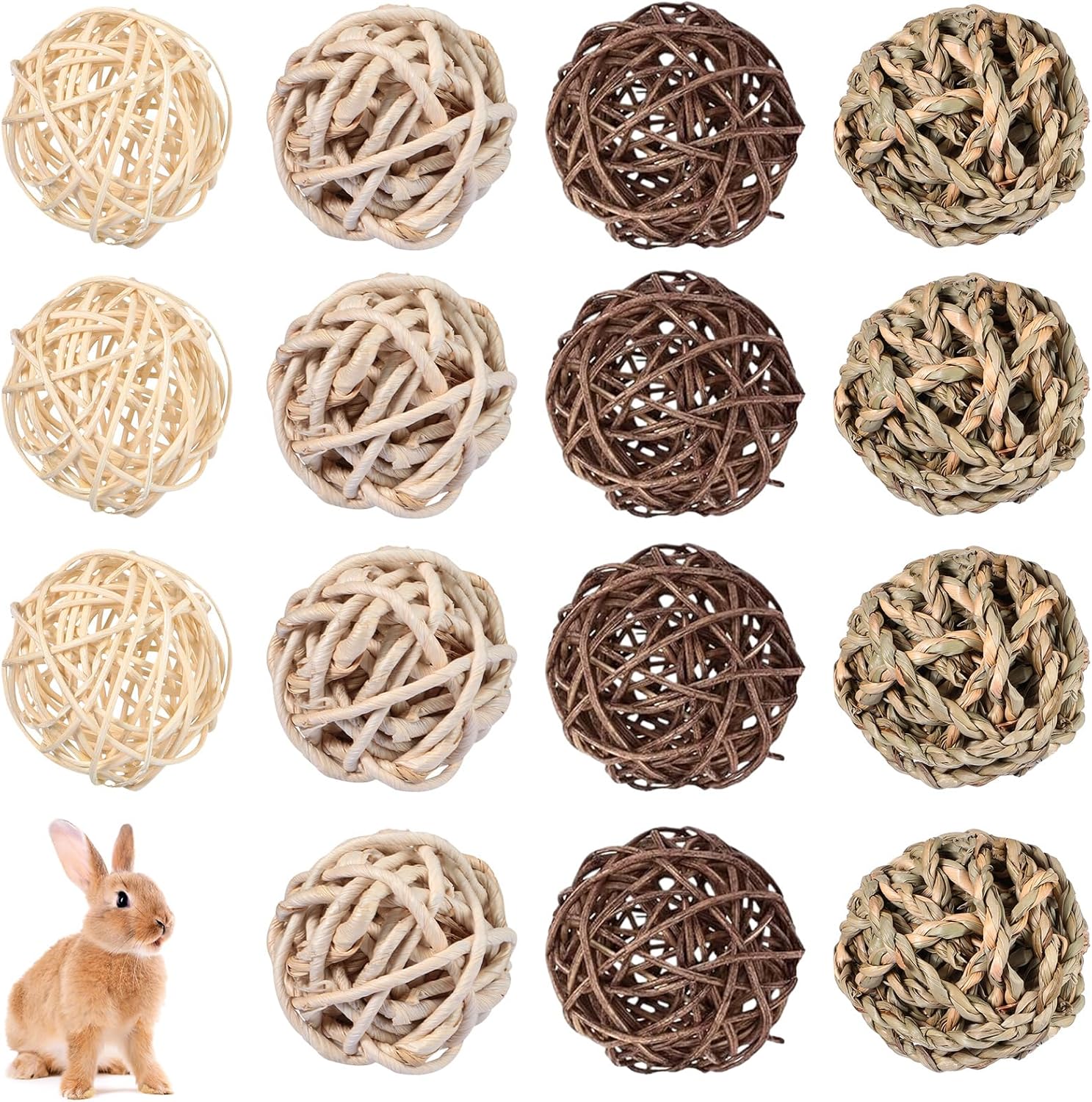 Skylety 15 Pieces Small Animal Chew Balls Rabbits Bunny Treat Chew Toys Guinea Pigs Chinchilla Balls Rolling Activity Play Grass Toys for Pet Teeth Grinding Gnawing Biting(Classic Style,1.97") Skylety 15 Pieces Small Animal Chew Balls Rabbits Bunny Treat Chew Toys Guinea Pigs Chinchilla Balls Rolling Activity Play Grass Toys for Pet Teeth Grinding Gnawing Biting(Classic Style,1.97")