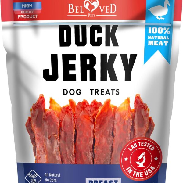 Dog Treats Duck Jerky 1.5 LB  Dog Food & High Protein Chews for Large, Medium & Small Breeds  Natural Healthy Training Strips & Snacks  Human Grade Real Meat  Grain Free, Rawhide Free, Bulk Pack