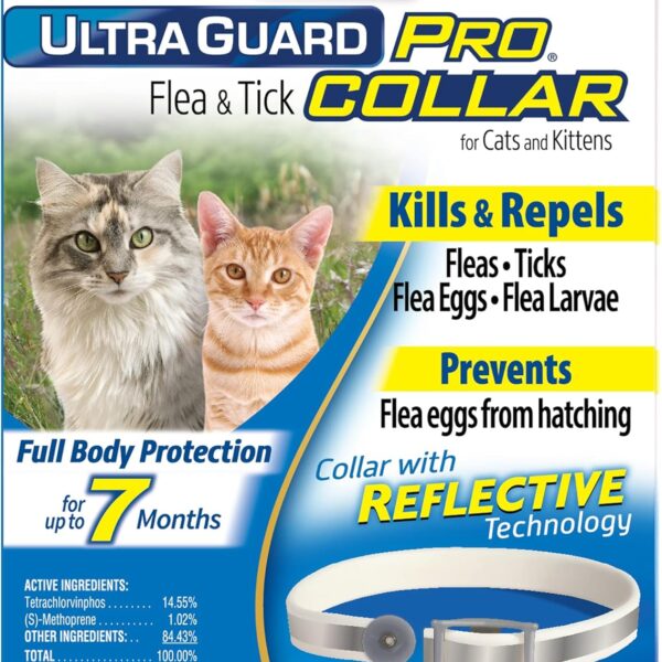 Hartz UltraGuard Pro Flea & Tick Collar for Cats and Kittens, 7 Month Flea and Tick Prevention and Protection, 1 Collar