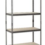 Muscle Rack UR361860PB4P-SV Silver Vein Steel Storage Rack, 4 Adjustable Shelves, 3200 lb. Capacity, 60" Height x 36" Width x 18" Depth