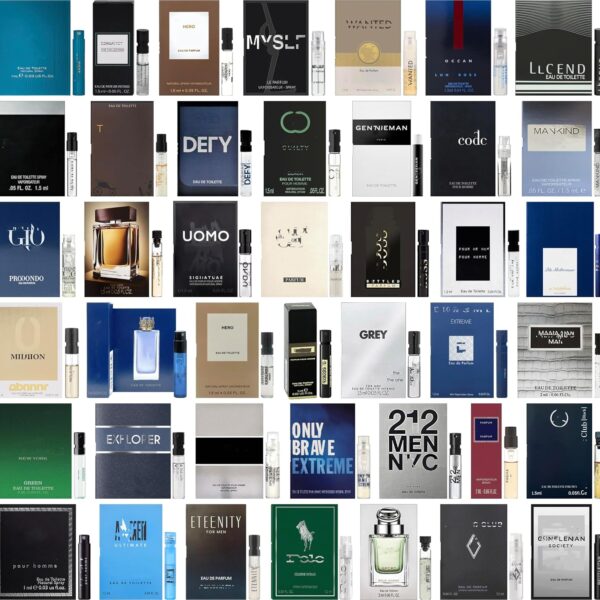 High End Random Selection Designer Fragrance Cologne Sampler Set for Men - (Pack of 10 Sample Vials)