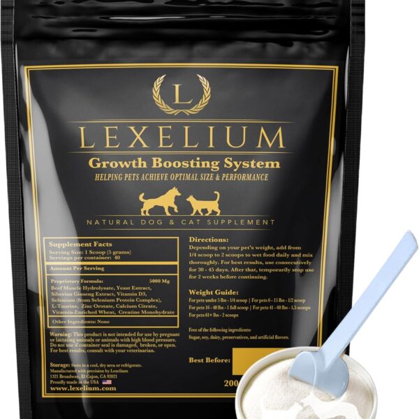 Weight Gainer Supplement for Dogs & Cats - Muscle Building & Appetite Stimulation - 100% Natural Pet Supplement to Add Weight & Increase Immunity in Puppies and Kittens -200g