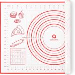 Silicone Pastry Baking Mat Dough - 16x24Inch Large Non Stick Slip Cookie Bread Rolling Mats Sheet, Kitchen Counter Kneading Cooking Board Pad Matt with Measurement for Pie Pizza Cookies Fondant Making