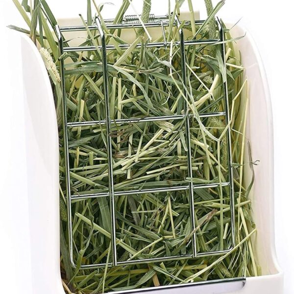 CalPalmy Hay Feeder for Rabbits, Guinea Pigs, and Chinchillas - Minimize Waste and Mess with 5.5" x 3.5" x 7.4" Hanging Alfalfa and Timothy Hay Dispenser