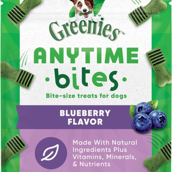 Greenies Anytime Bites Dog Treats, Blueberry Flavor, 10.3 oz. Bag