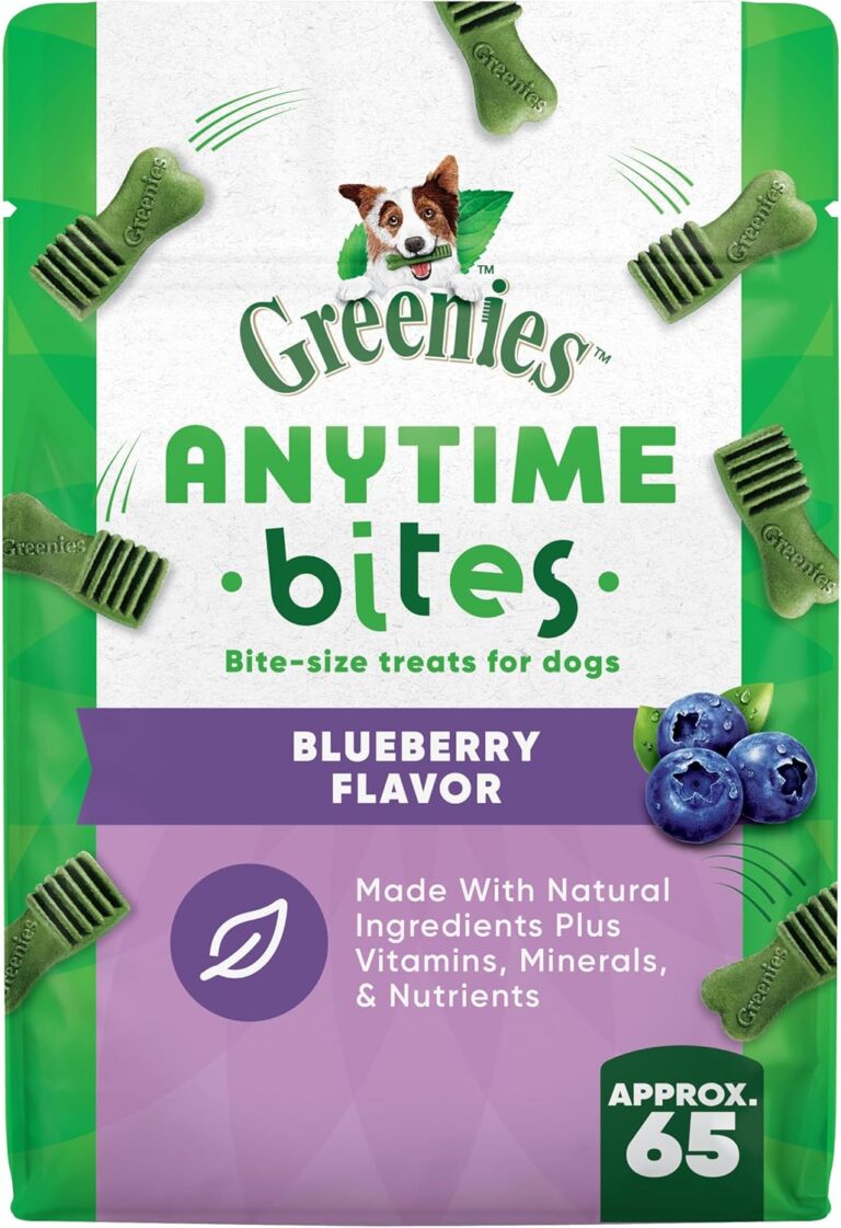 Greenies Anytime Bites Dog Treats, Blueberry Flavor, 10.3 oz. Bag